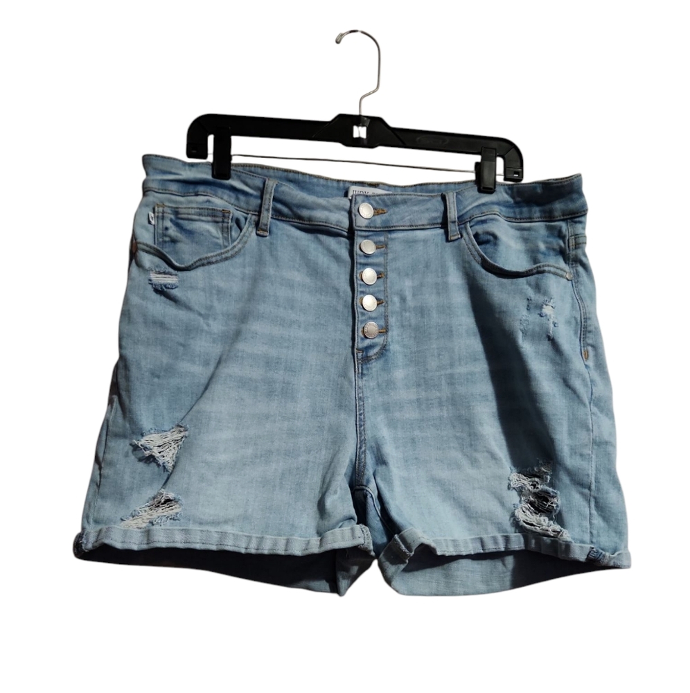 Women's Distressed Denim Shorts 3xl